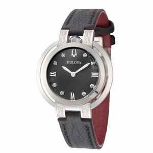 Bulova Women's Rubaiyat Diamond Accent Strap Watch with Black Dial